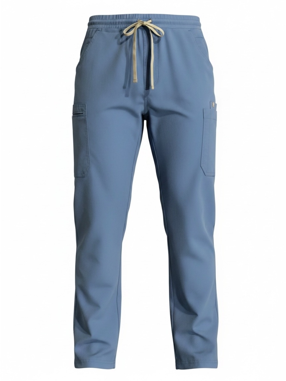 Figs Slate Blue Cargo Scrub Pants with Drawstring